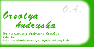orsolya andruska business card